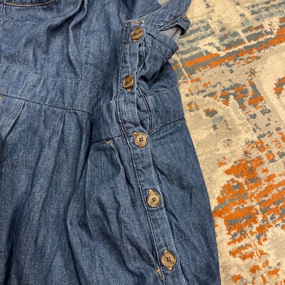 Gap Side Button Apron Denim Midi dress sz16 - Picture 7 of 9